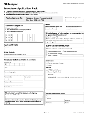 Westpac Introducer Forms