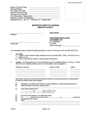 Proposed Resolution Statement Mohave County Mohavecourts Az  Form