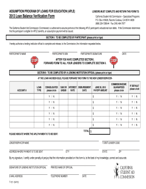 How to Fill Out Loan Balance Verification Form Aple