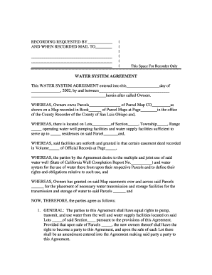 Shared Well Agreement Example  Form