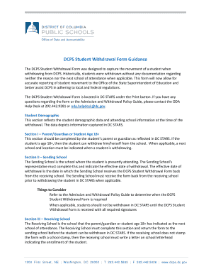 Dcps Withdrawal Form