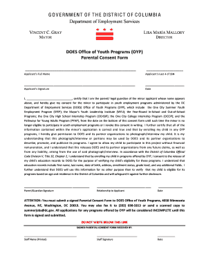 Syep Parent Consent Form