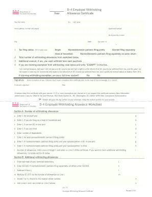 Dc Tax Withholding  Form