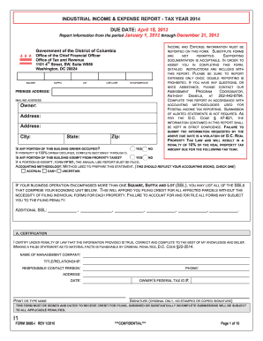 Government of the District of Columbia Fill in Fp308b Form