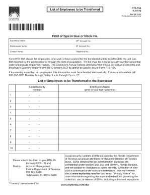 Download Form RTS 1SA Florida Department of Revenue