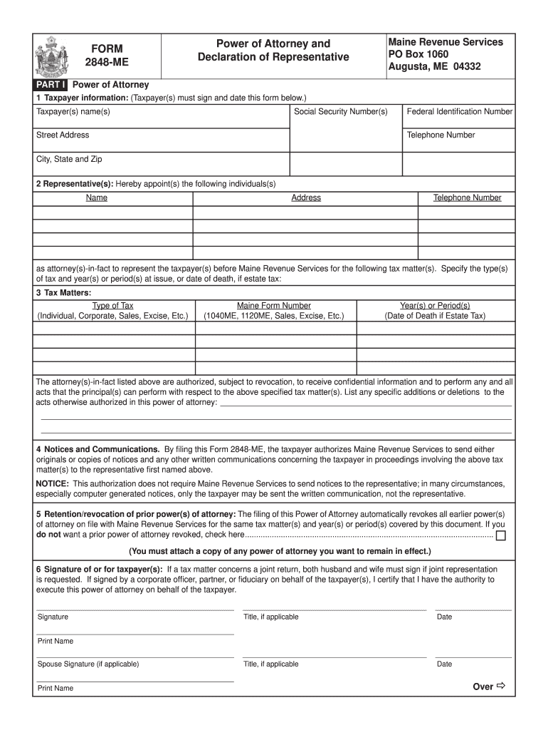  Maine Form Power Attorney 2013-2024