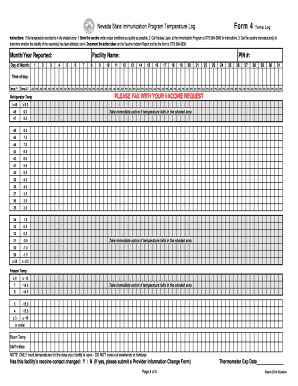 Form 4 Temp Log August Revision Health Nv