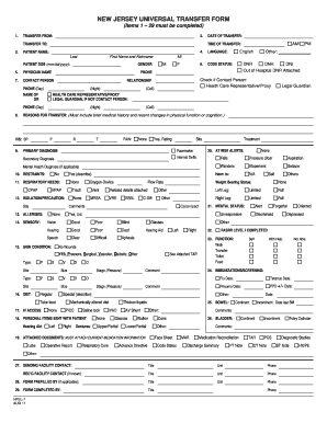 Universal Transfer Form