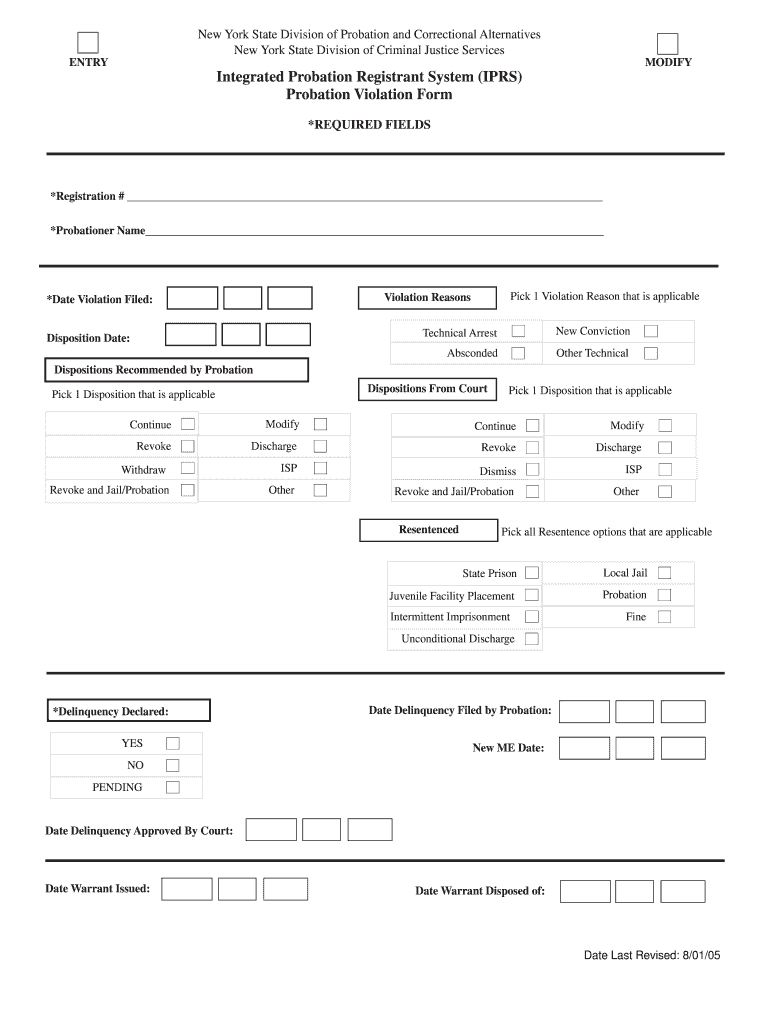 Probation Violation Report Sample  Form