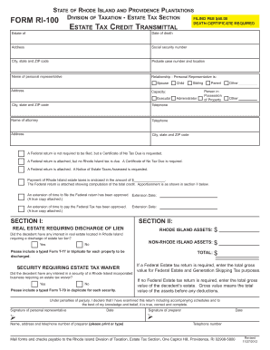 Ri Estate Tax Forms