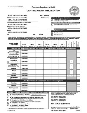 immunization form tennessee certificate fill printable pdf forms state template schedule blank signnow sign ph pdffiller