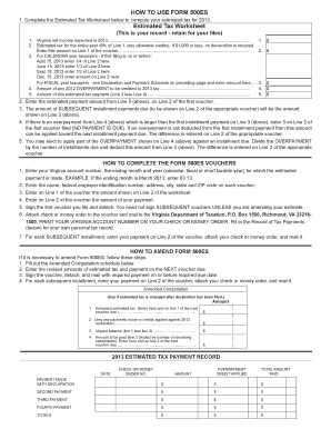 Form 500es Fillable Form