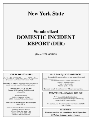 Domestic Incident Report Nyc  Form