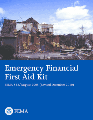 FEMA Emergency Financial First Aid Kit DHHR Dhhr Wv  Form