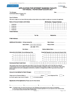 Commercial Bank Guarantee Application Form