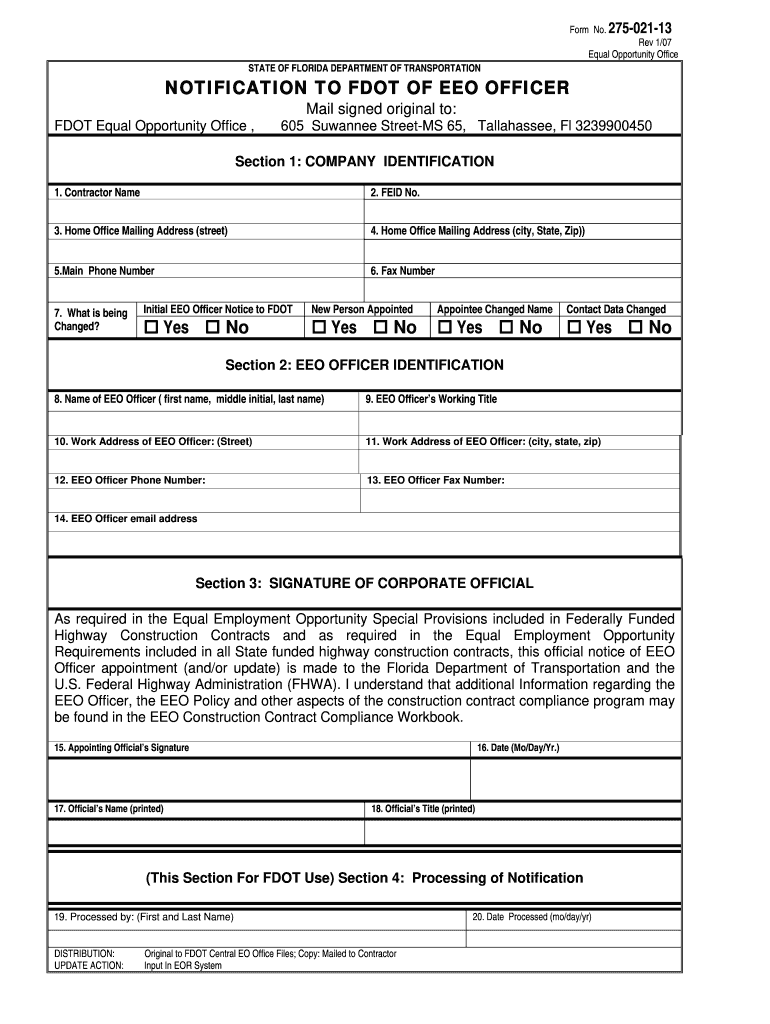  Notification of Eeo Officer 2007-2024