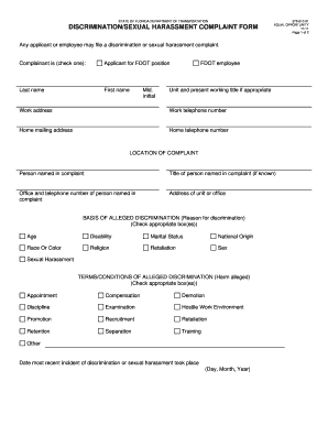 Sexual Harassment Complaint Form