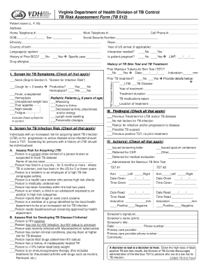 Printable Tb Questionnaire  Form