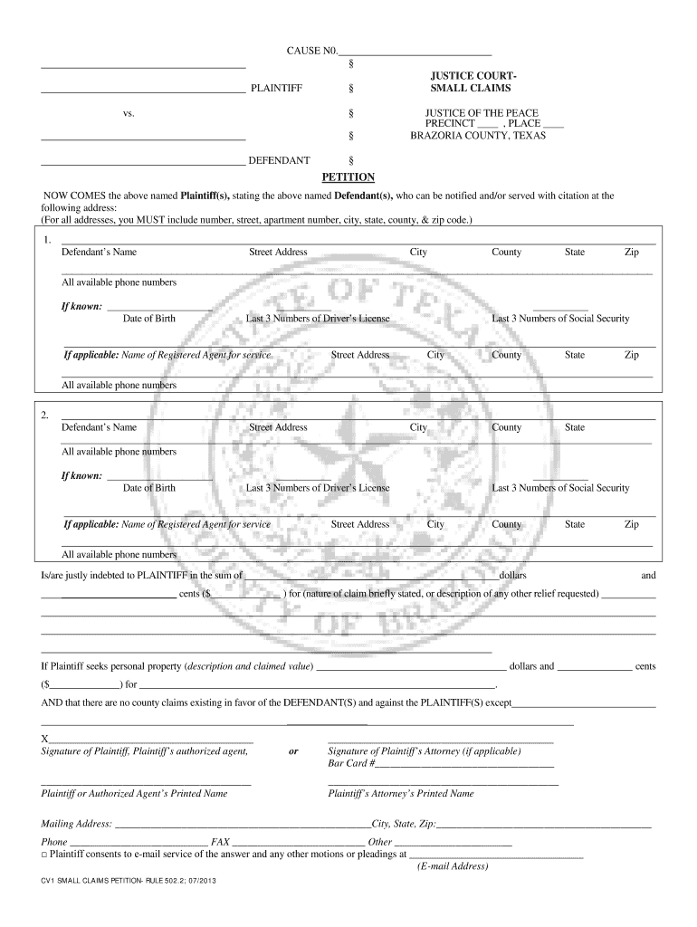  Brazoria County Small Claims Court 2013-2024