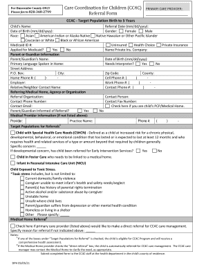  CC4C Screening and Referral Form Buncombe County Buncombecounty 2011