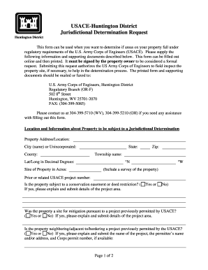 JD Request FORM Huntington District U S Army