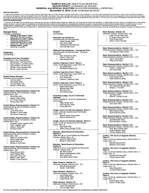 Sample Ballot Bexar County  Form