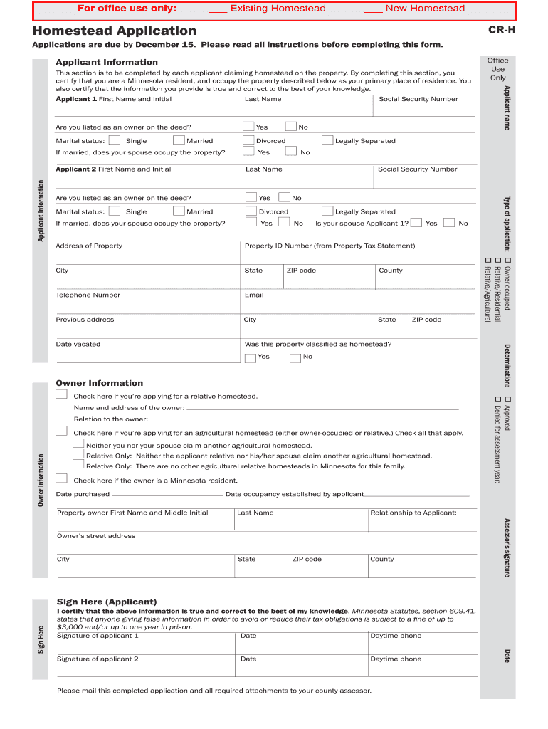 Homestead Application  Mower County, Minnesota  Co Carver Mn  Form