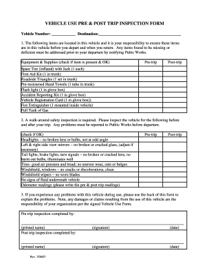 hot shot pre trip inspection checklist