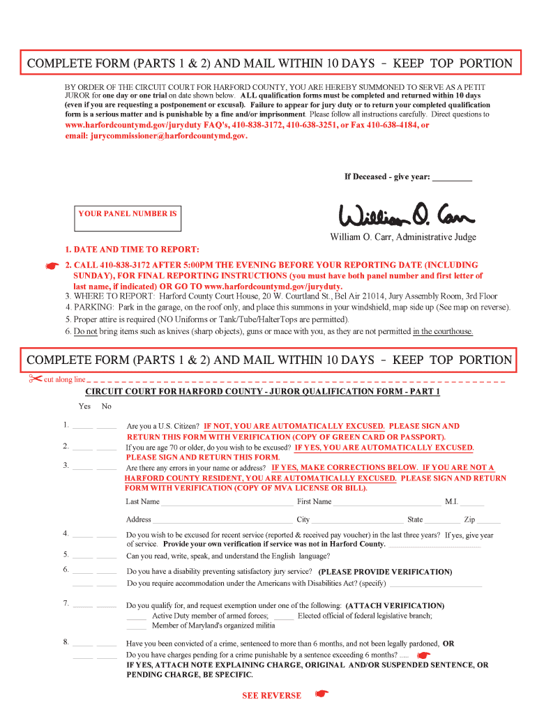 Sample Letter Excuse Jury Duty Financial Hardship from www.signnow.com