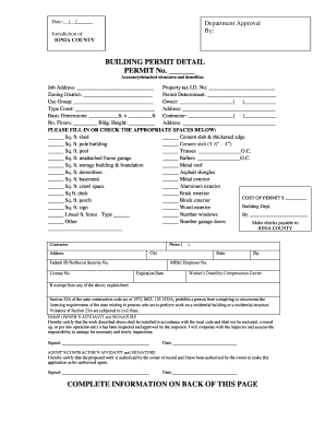 Ionia County Building Department  Form