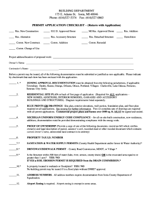 Ionia County Building Department  Form