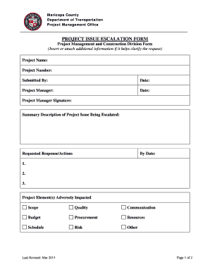 Escalation Form