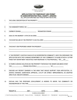  Pinal County Saguaro Cactus Permit Form 2013