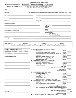 Trumbull County Building Department  Form