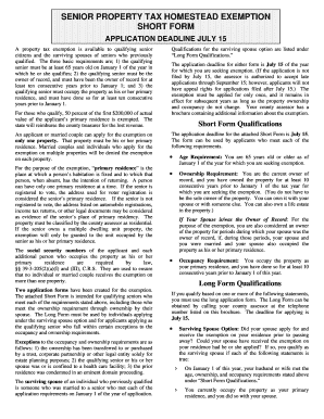 Denver Homestead Exemption  Form