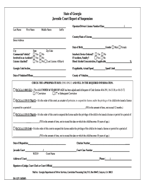 Juvenile Complaint Form