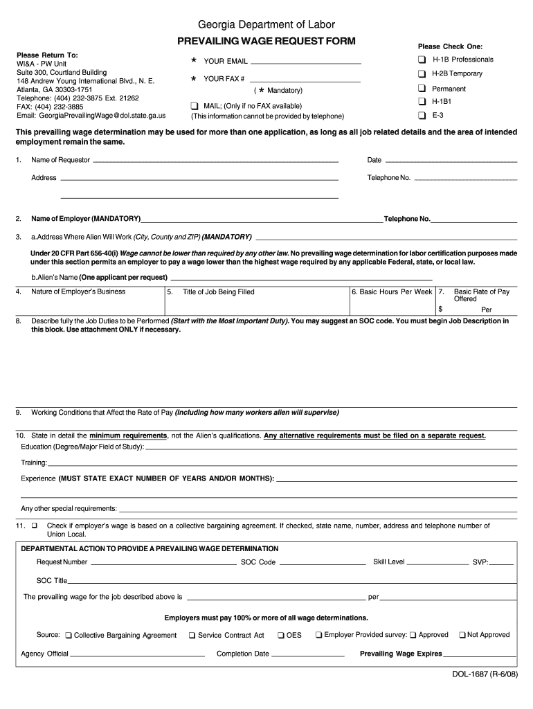 Get and Sign Georgia Prevailing 2008-2022 Form
