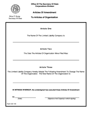 Forms for Llc in Georgia