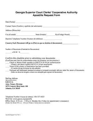 Georgia Apostille Request Form