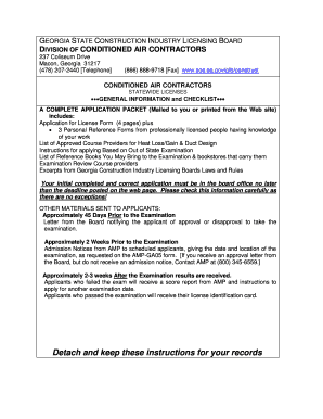 Secretary of State Georgia Conditioned Air Form