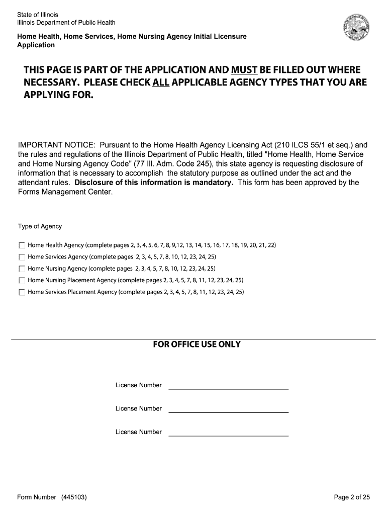 Illinois Dph Agency  Form