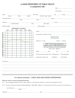 Printable Audiogram Template Fill Out And Sign Printable Pdf Template Signnow