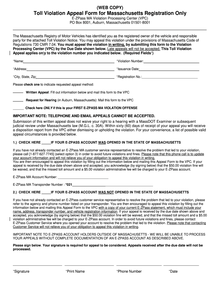 Ez Pass Violation Dispute Letter Sample from www.signnow.com