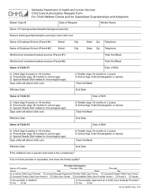 Dhhs Child Care Forms