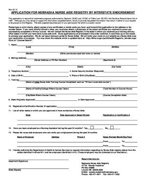 Interstate Endorsement Form