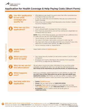 Application for Health Coverage and Help Paying Costs NH Gov Nh  Form