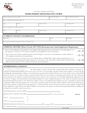 Workers Permit New Mexico  Form