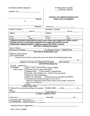 How to Fill Out a Scca 233f  Form