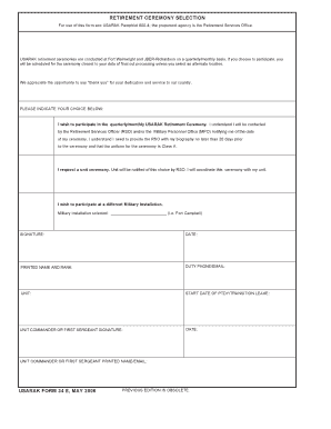 Usarak Form 34e