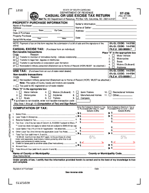 ST 236 the South Carolina Department of Revenue Sctax  Form